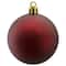 60ct Matte Burgundy Red Shatterproof Ball Ornaments
